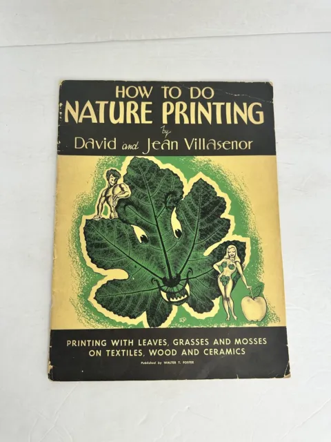Libro de bolsillo How To Do Nature Printing de David Jean Villasenor dibujo artístico de colección