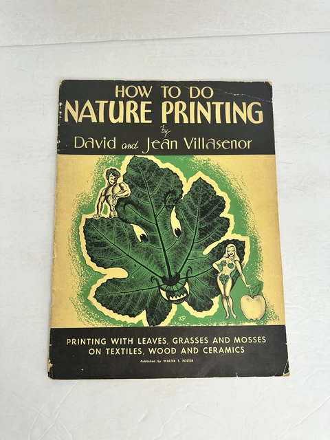 Libro de bolsillo How To Do Nature Printing de David Jean Villasenor dibujo artístico de colección