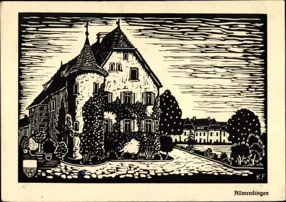 Künstler Ak  Allmendingen in Württemberg, Schloss - 10571946