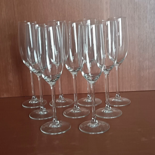 6 VERRES Flutes A Champagne Luminarc Modèle Reflet Cristal D'arques