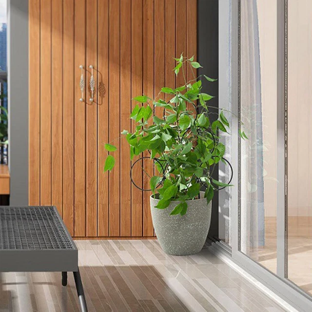 Set 2 Supporti A Traliccio Per Piante Rampicanti Decorazione Giardino In Metallo Color Crema - Foto 11