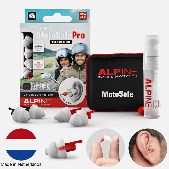 Alpine MotoSafe Pro Earplugs — Motorcycle Motorcycling Motorbike Bike Ear...