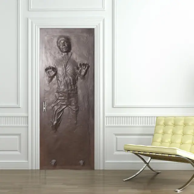 Han Solo Carbonite DOOR WRAP Decal Wall Sticker Mural Home Decor Star Wars D187