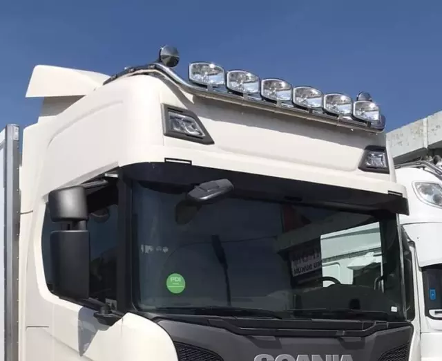 Acero Hochpoliert Larga Soporte Luz de Techo Adecuado para Scania Nuevo Gene Sin