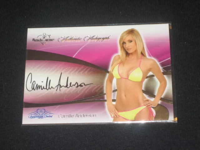 Camille Anderson Genuine Certified Authentic Hand Signed Bench Warmers Card Hot