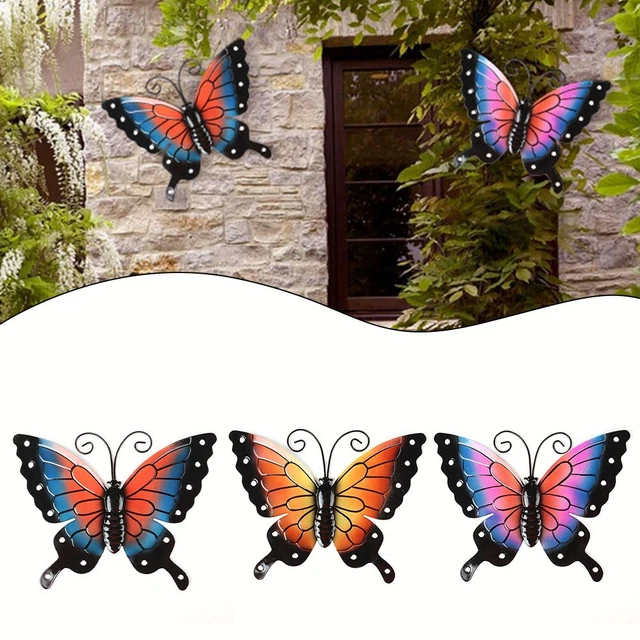 Creative iron art 3D simulation butterfly wall hang metal pendants home decor