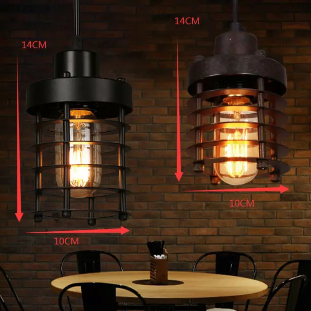 Pendant Light Fixture Industrial Farmhouse Hanging Caged Lamp Pendant Light USA