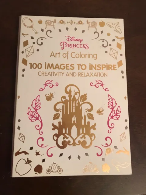 DISNEY PRINCESS ART of Coloring: 100 Images to Inspire Adult Coloring Book  $4.45 - PicClick