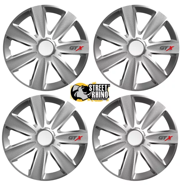 14" Universal GTX Wheel Cover Hub Caps x4 Ideal For Volkswagen Polo