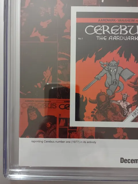 Cerebus Bi-Weekly 1 CGC 9.2 NM- (Aardvark-Vanaheim, 12/1988, Dave Sim, Slabbed) 6