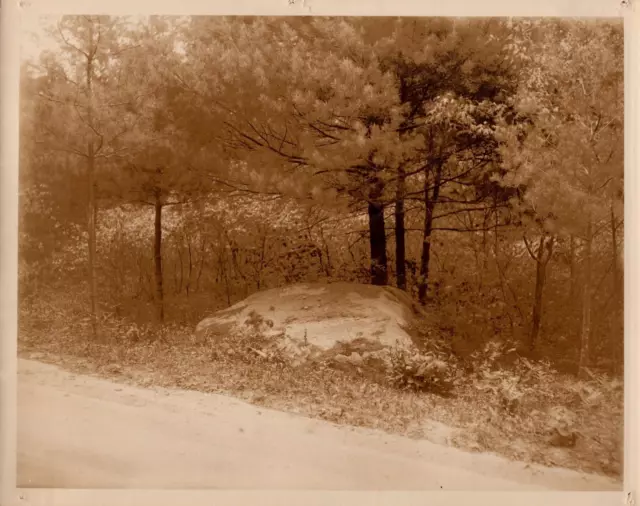 VINTAGE OLD AMERICAN RURAL TOWN ROAD PLYMOUTH 1930s ORIGINAL Photo Y 414