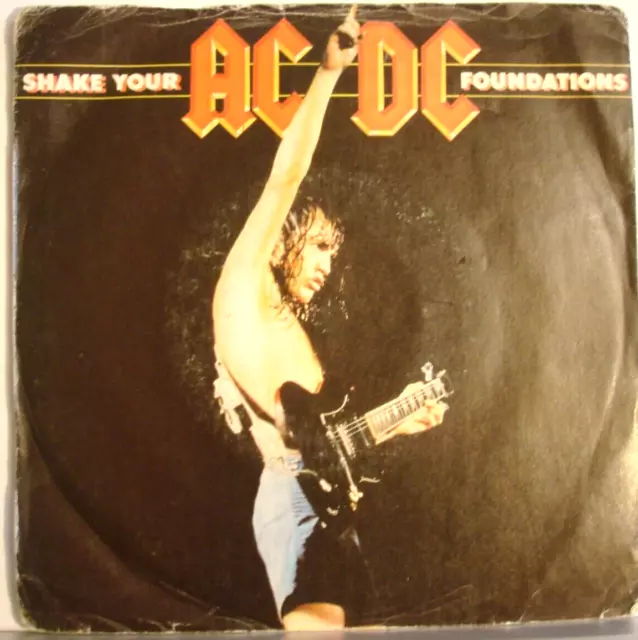 AC/DC Shake Your Foundations / Stand Up 7" Vinyl 1985 VG+ Condition