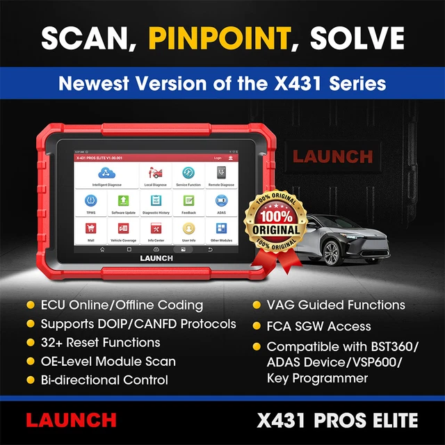 LAUNCH X431 PROS Elite - Scanner Diagnostico Auto Bidirezionale Con Codifica ECU E 37+ Reset - Foto 3