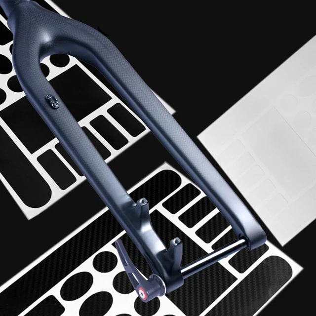 Lot De 3 Protections Autocollantes Pour Chaîne De Vélo - Anti-rayures Cadre Et Fourche - Noir Mat, Carbone, Transparent