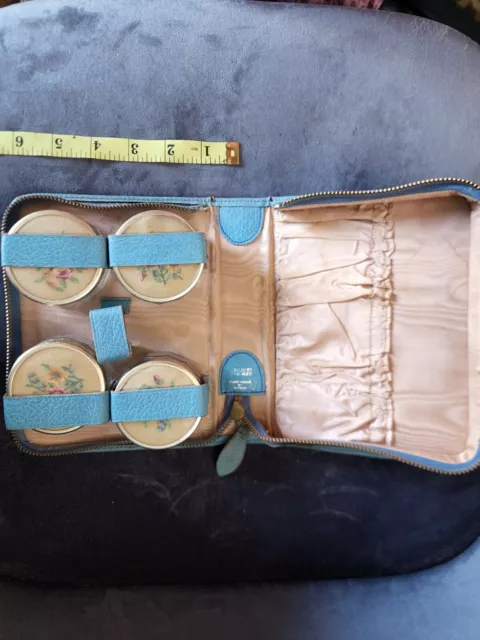 RARE 1950s Vintage Ladies Vanity Case with jars.