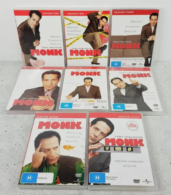 MONK The Complete Series Seasons 1 2 3 4 5 6 7 8 DVD - Region 4