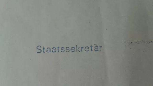 Alter original DDR-Stempel Holzstempel Dienststempel Staatssekretär 2