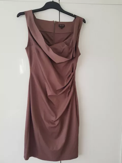 PHASE EIGHT MAUVE CHALK Floral Eugenia Scuba Skater Dress Size 12