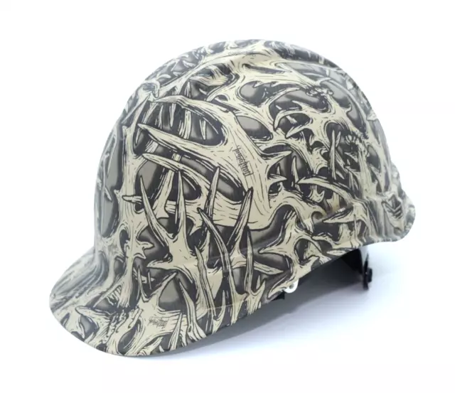 Custom Cap Style Hard Hat Hydro Dipped in Tan Nokturnal flat finish