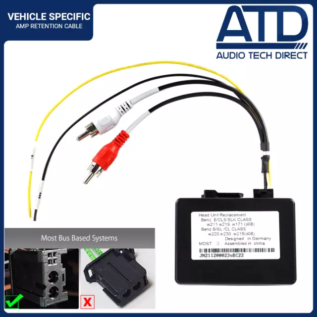 Fibre Optic Decoder For Mercedes S-Class W220 SL R230 MOST Amp Retention Adaptor