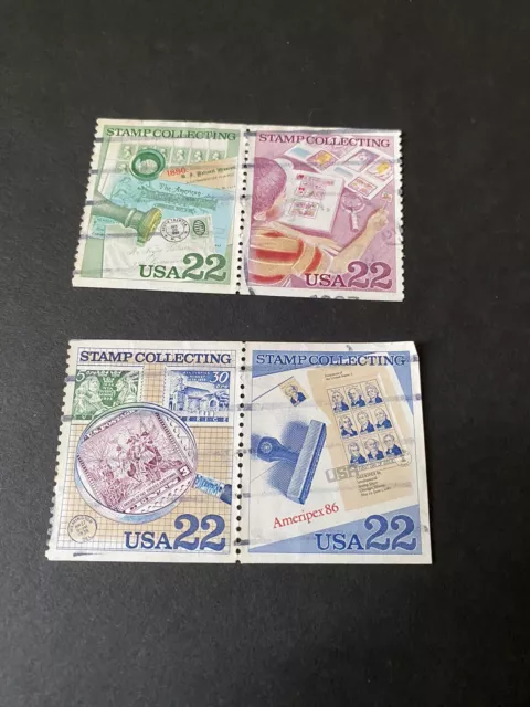 USA Stamp. 1986 Used Two Pairs Making Set Ameripex 86. SG2209-2212