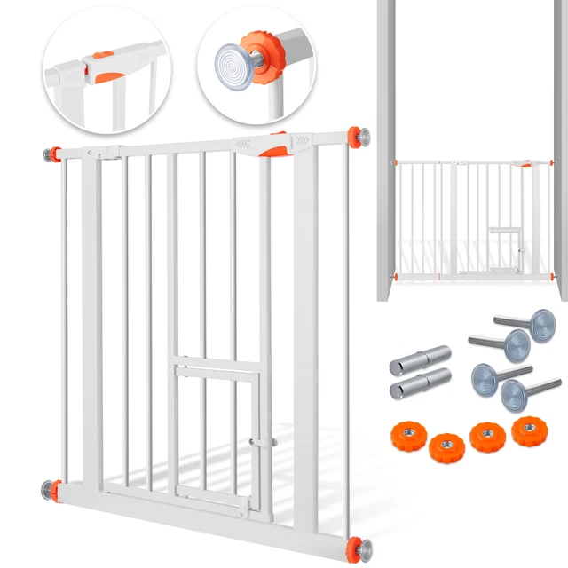 RETOURE Türschutzgitter Absperrgitter Treppengitter Kindergitter Größe 74 -87 cm