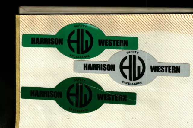 Nice Rare Lot Of 3 Harrison Western Coal Mining Sticker # 2144