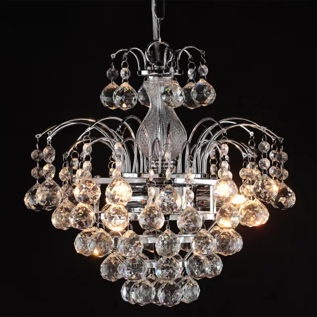 LED Kristall Tröpfchen Kronleuchter Brunnen Stil klassische elegante Deckenleuchte M067