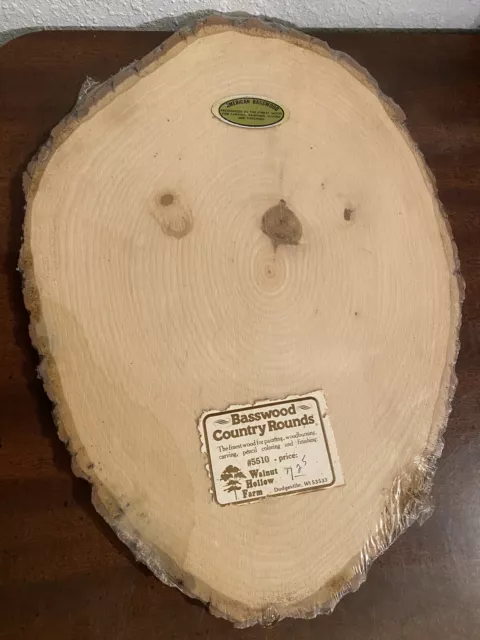 Tabla De Campo De Madera Baja Hueca De Nogal De Colección Con Corteza #5510