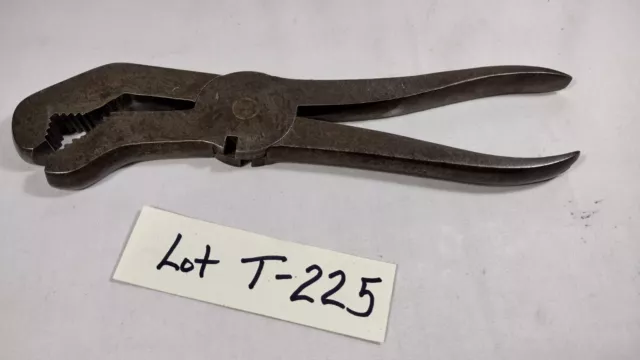 (225) Vintage/Antique WM. HJORTH "Lightning Wrench" 8" Wide Jaw Pliers - Jamesto
