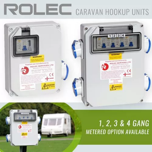 CAMPSITE ELECTRIC HOOK Up Boxes 1 Way 4 Way Caravan Hook Up