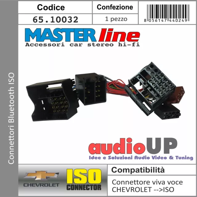 Conector Iso Bluetooth Interfaz Chevrolet Modelos De 2005> Con Amplificador