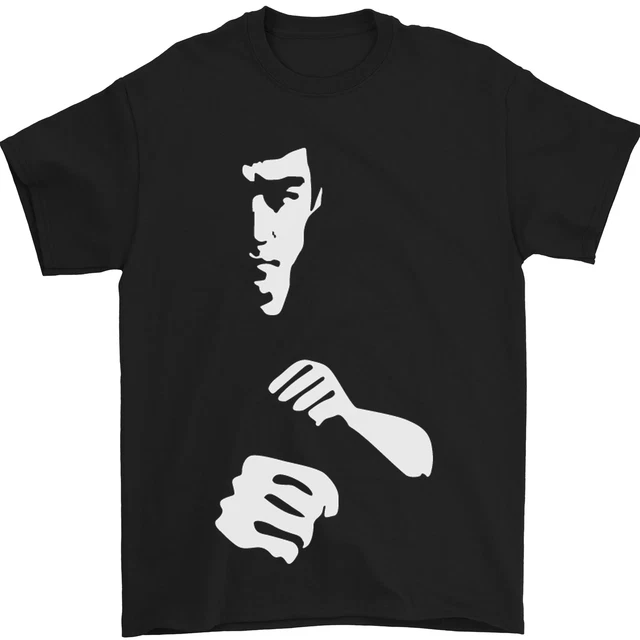 T-shirt da uomo silhouette arti marziali MMA Jeet Kune Do 100% cotone