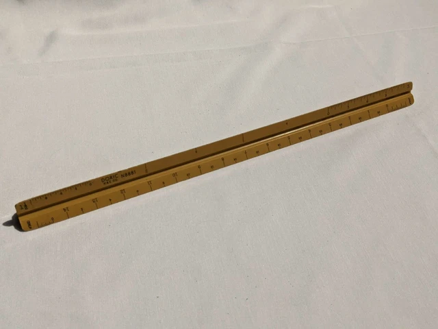 VINTAGE KEUFFEL & Esser K&E Drafting Ruler Tool 3 Sided Doric #8881 ...