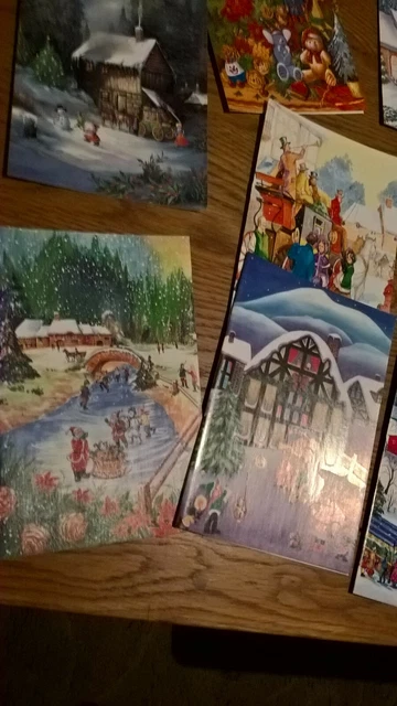 10 Assorted 1970/80’s Vintage Christmas Cards with traditional greetings [VA2] 8