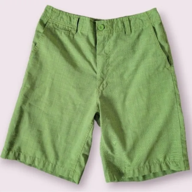 Pantalones Cortos Vintage CHAMPS SPORTS Para Hombre Green Glen Check Talla 32 a Cuadros Bermudas