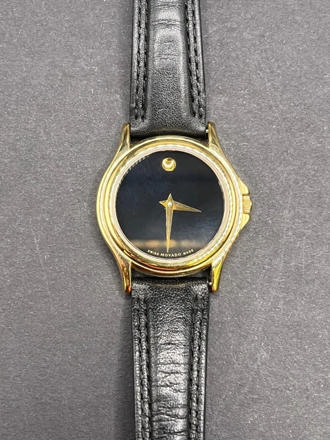 Movado Museum 29mm Gold Toned Quartz Watch 87 E4 0823