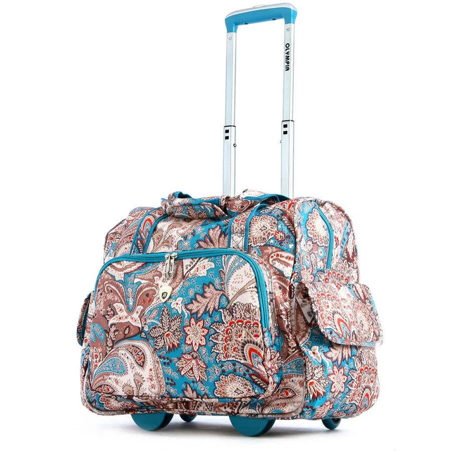 Olympia USA Deluxe Fashion Rolling Overnighter Luggage