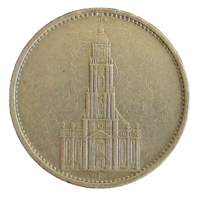 Drittes Reich 5 Reichsmark 1934 F Garnisonkirche Potsdam