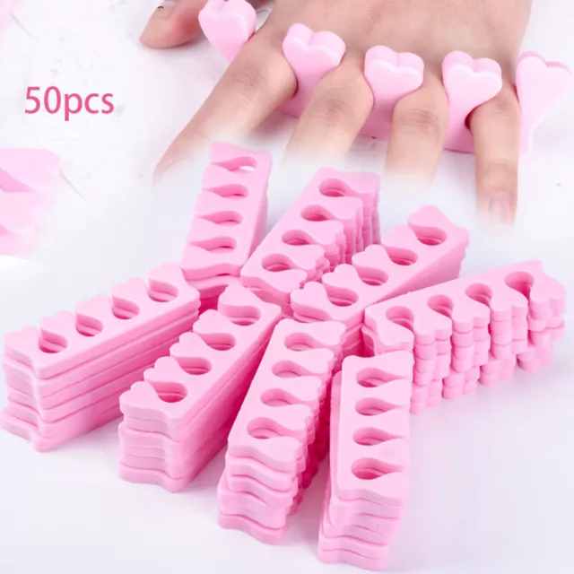 50pcs Weiche Schaumstoff Schwamm Zehen Trenner Finger Nail Art Maniküre Pedikü ￢