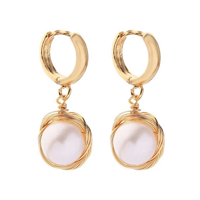 Bohemian style Natural Freshwater cultured pearl Earrings Accessories