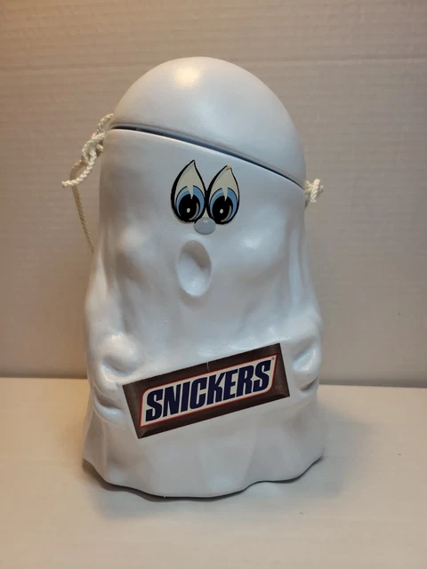 SNICKERS HALLOWEEN GHOST BUCKET MARS INC. 1989 - with Lid -BB34