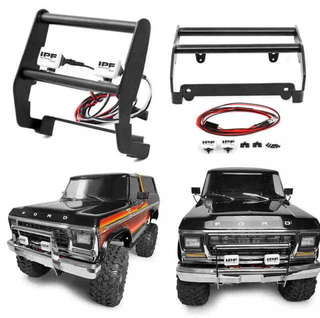 1/10 RC Metall vordere Stoßstange mit Licht für Traxxas TRX4 82046-4 Ford Bronco