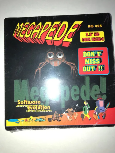 MEGAPEDE | NEW Sealed RARE Vtg PC DOS 3.5" Shareware floppy diskette