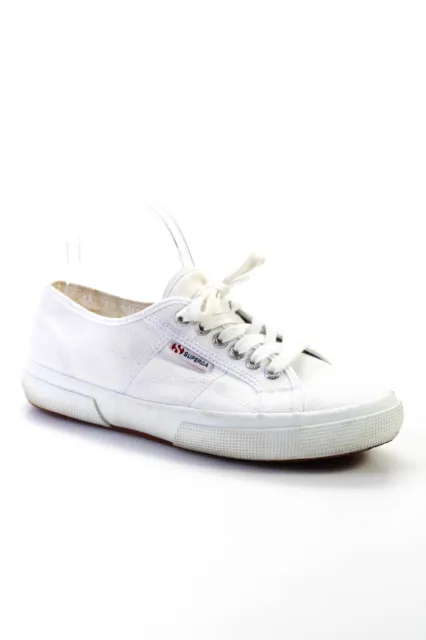 Superga Womens Low Top Canvas Plimsoll Sneakers White Size EU 40