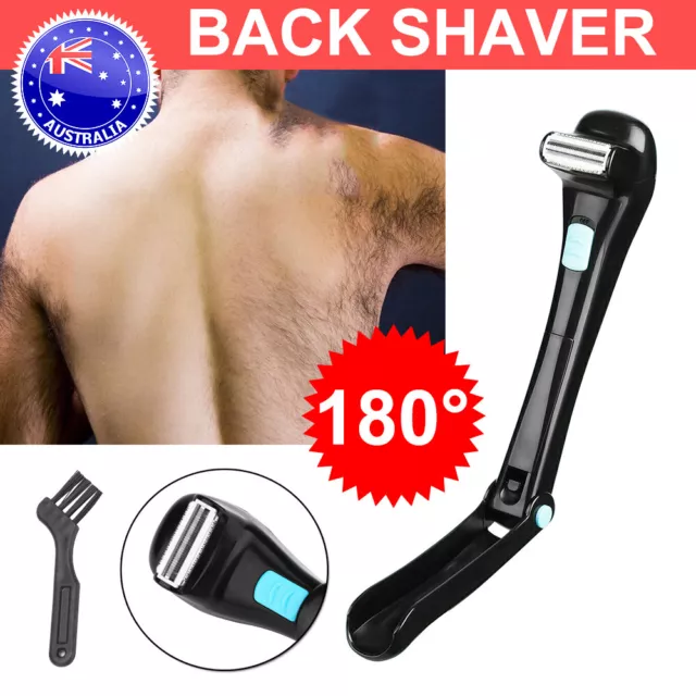 Electric Back Shaver Hair Body Leg Razor Cutter Remover DIY Groomer Folding Men