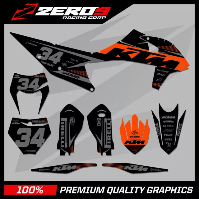 Custom MX Graphics Kit Motocross: KTM SX SXF EXC EXCF XC XCW 125-500 VOLT ORG