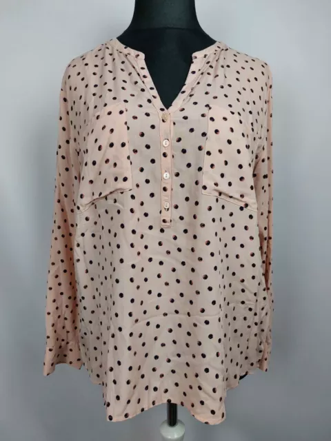 EK4804 Damen Bluse von Tom Tailor, rosa, gepunktet, Gr. 44