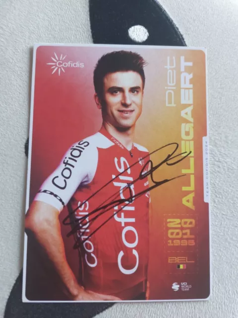 CYCLISME CICLISMO CYCLING WIELRENNEN CARTES CP 2024 Cofidis Signée Allegaert