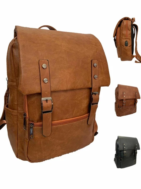 Zaino porta PC 15 in pelle con cartolina postale - Officina 66